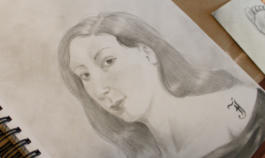 Portrait drawing teen class