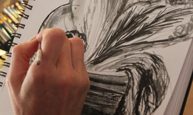 Drawing Art Lesson: Ink artwork