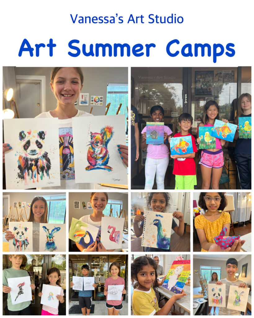 Art Summer Camps Students at Vanessa's Art Studio in Tampa